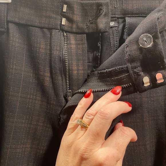 Kut From The Kloth Pants Women 6 P Black Tartan Plaid Skinny Slim Fit Trousers - Picture 2 of 6